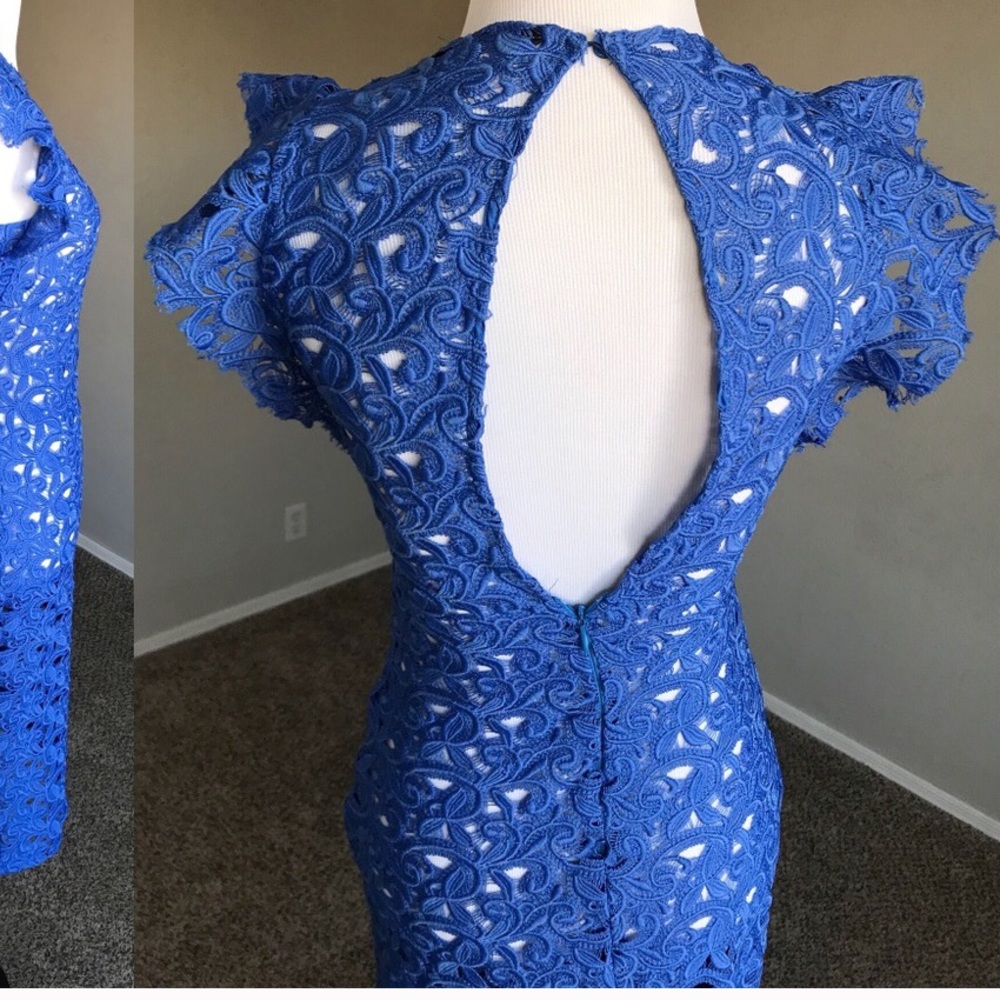 Zara blue lace dress - Picture 4 of 4
